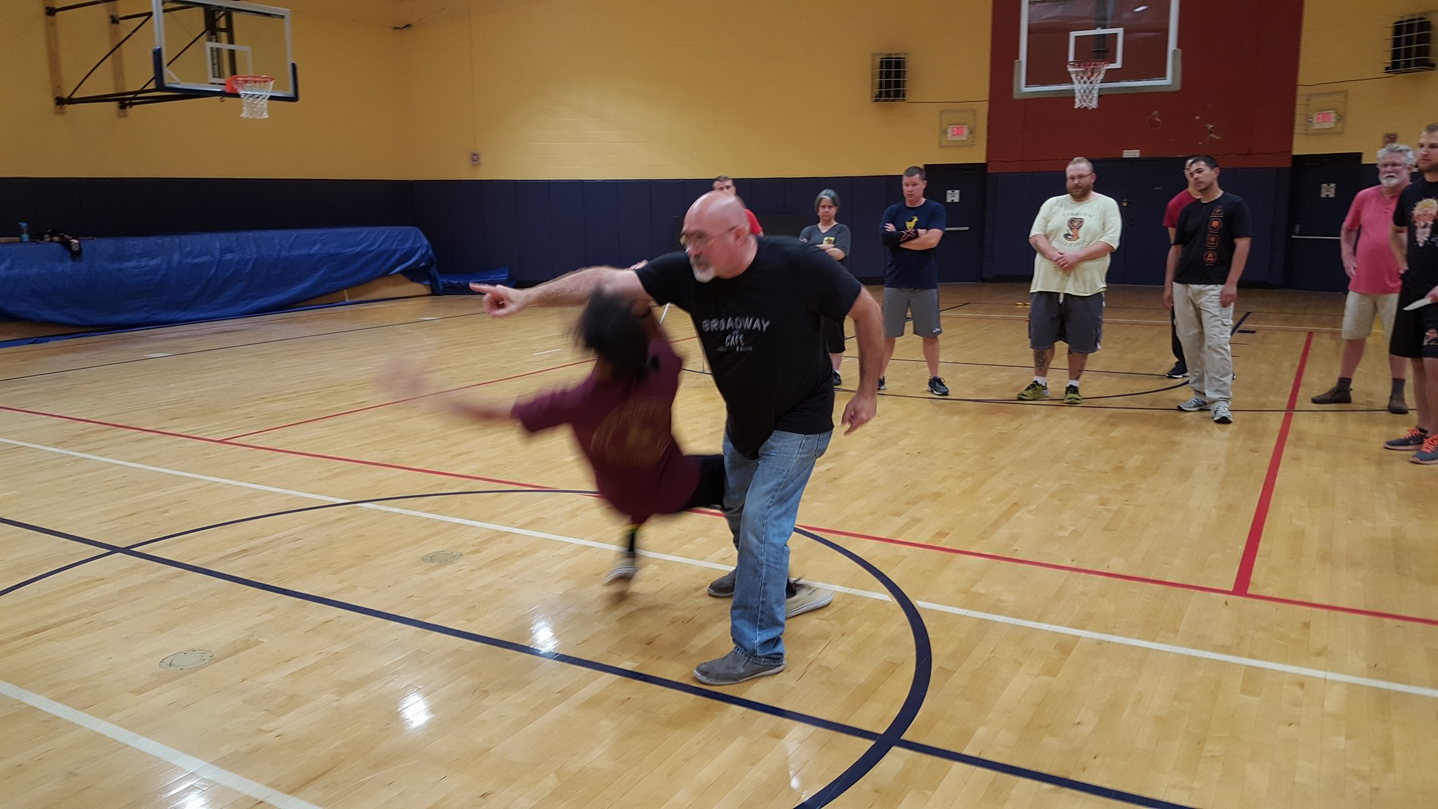 MBD instructor demonstrating a technique in the gym